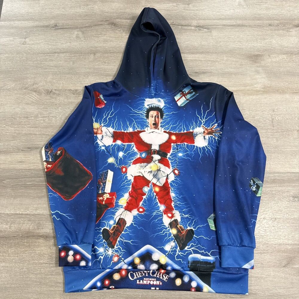 Christmas Vacation Hoodie Sweatshirt Chevy Chase Clark Griswold Men’s XL